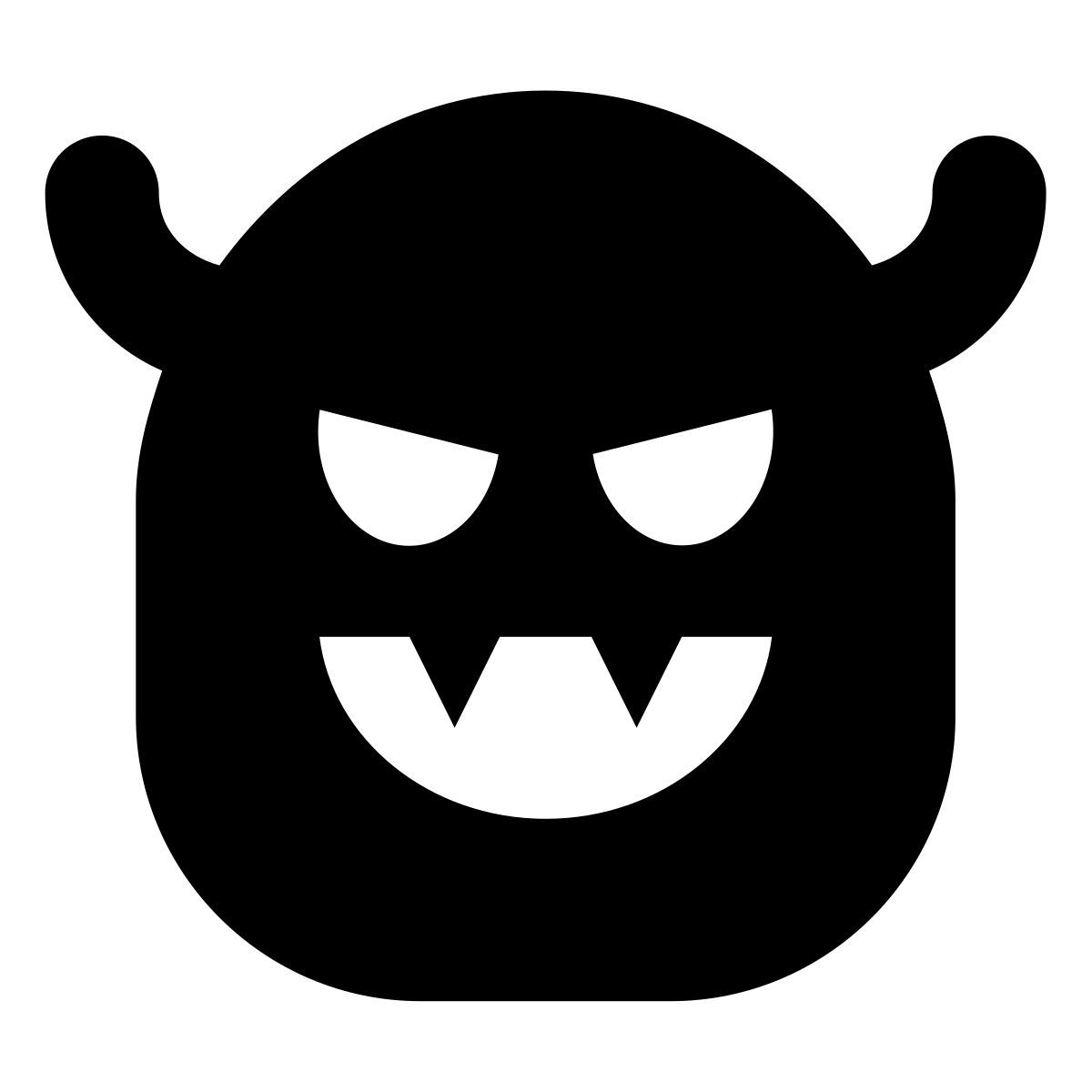 forma bold filled style monstergesicht icon