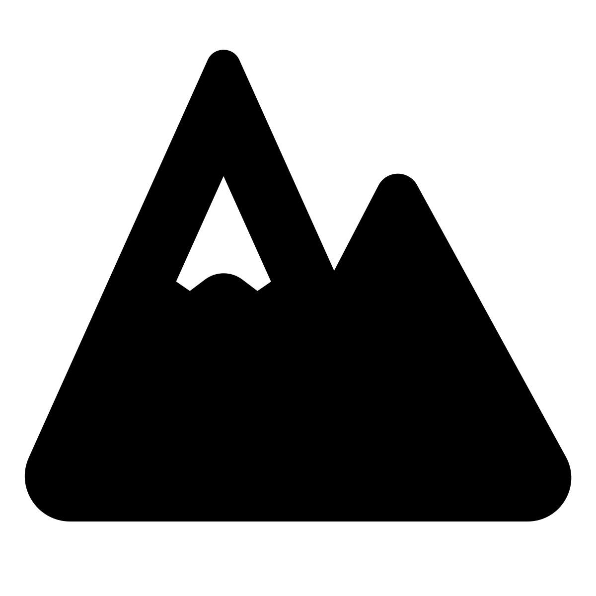 forma bold filled style montaña icon