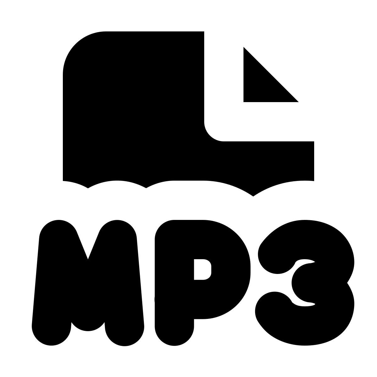 forma bold filled style mp3 icon