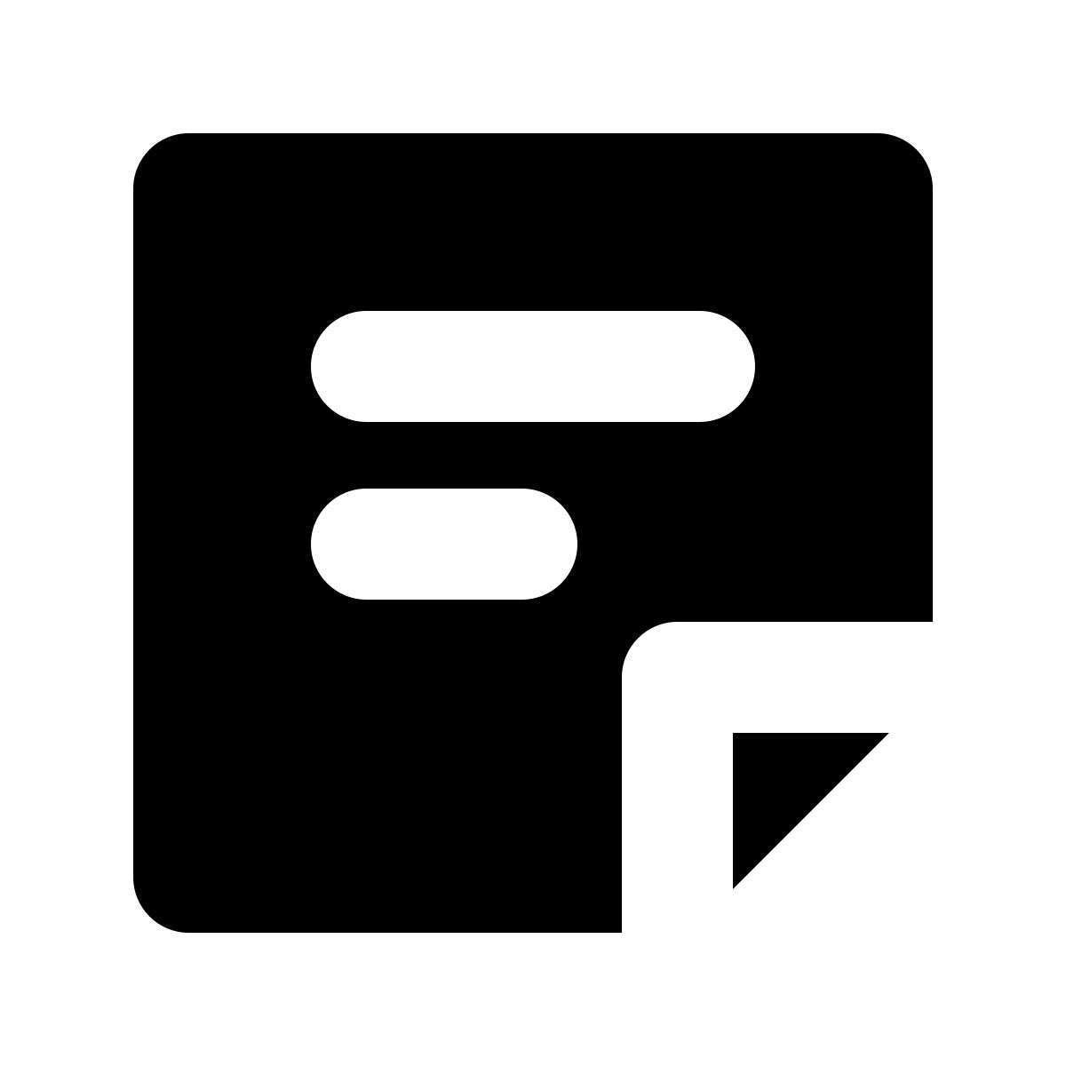 forma bold filled style note icon