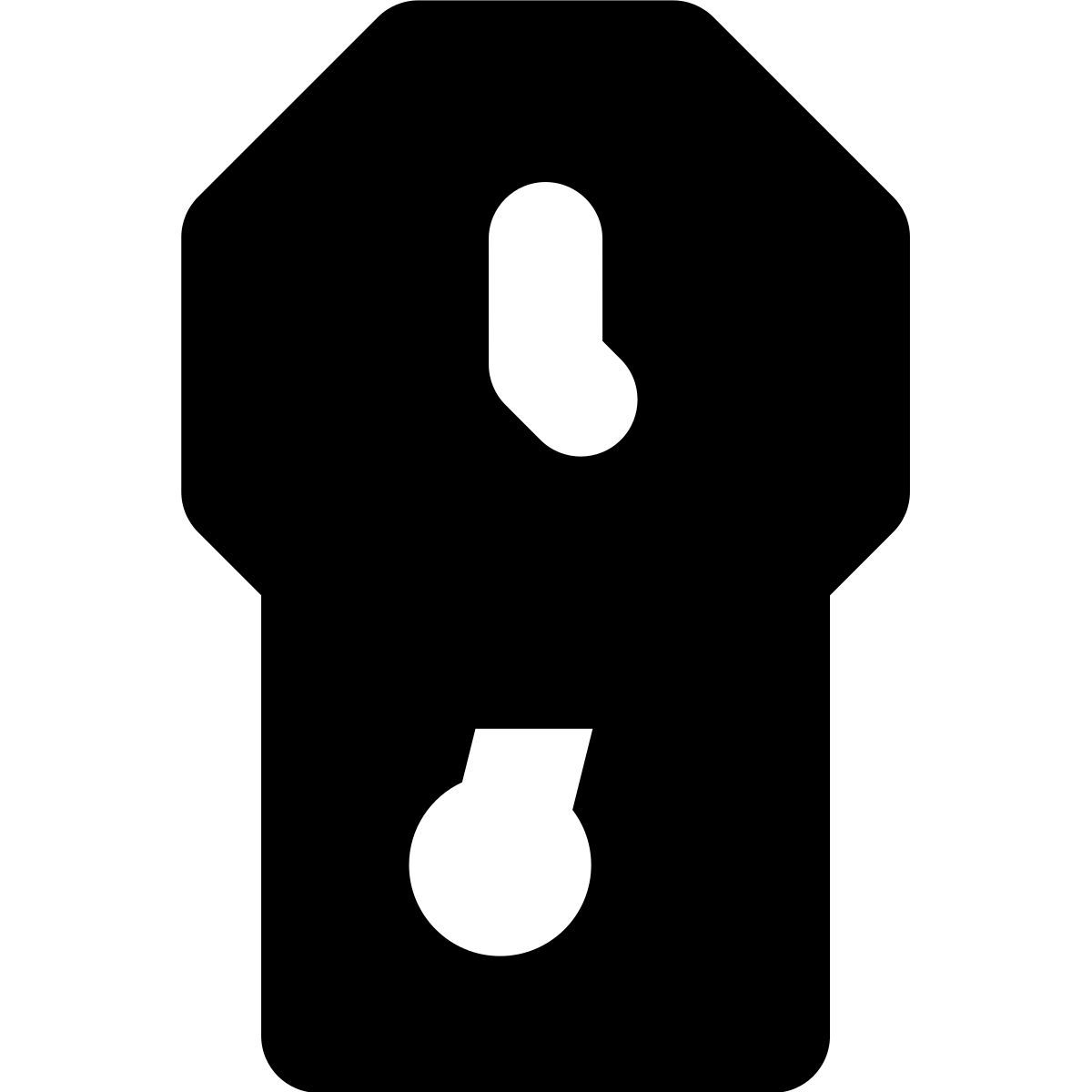 forma bold filled style old fashioned clock icon