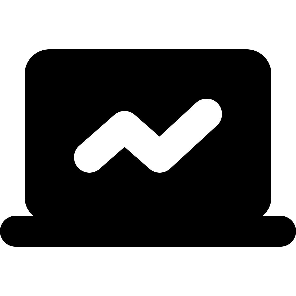 forma bold filled style macbook de rendimiento icon