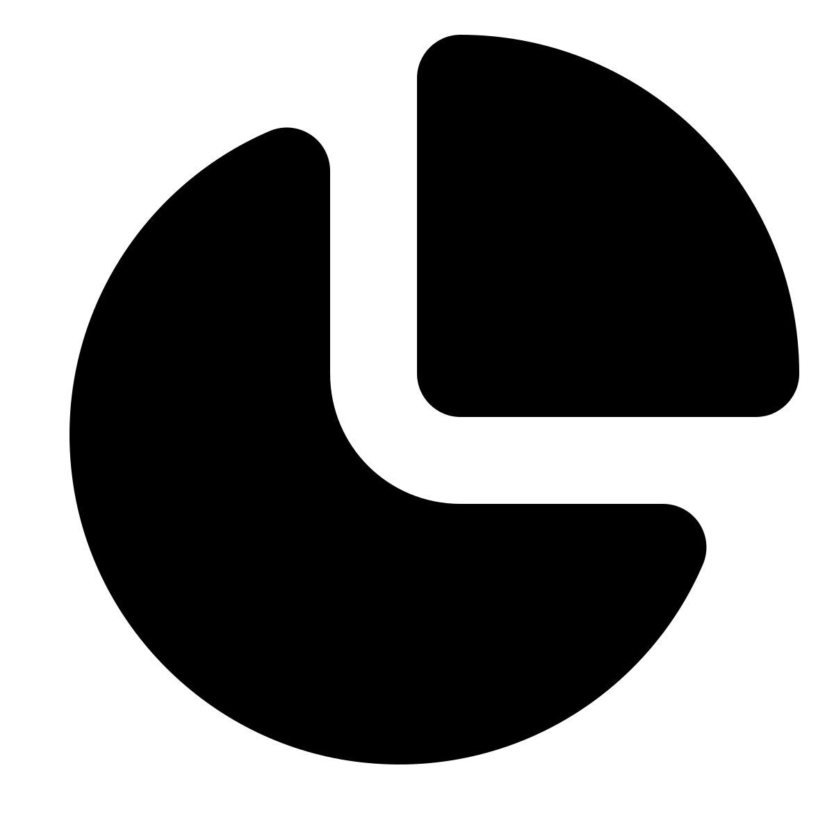 forma bold filled style pie chart icon