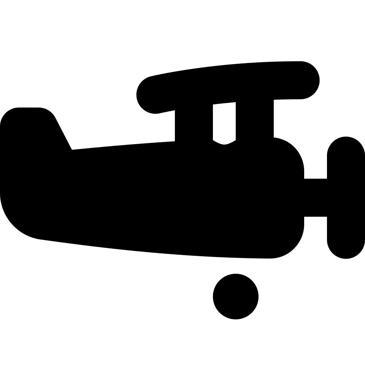 forma bold filled style aereo ad elica icon