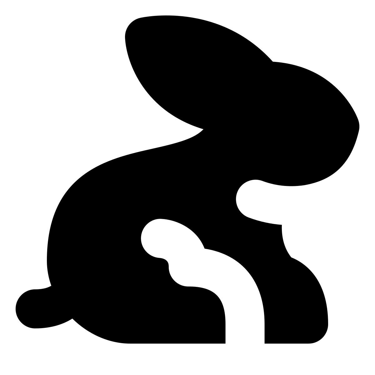 forma bold filled style conejo icon