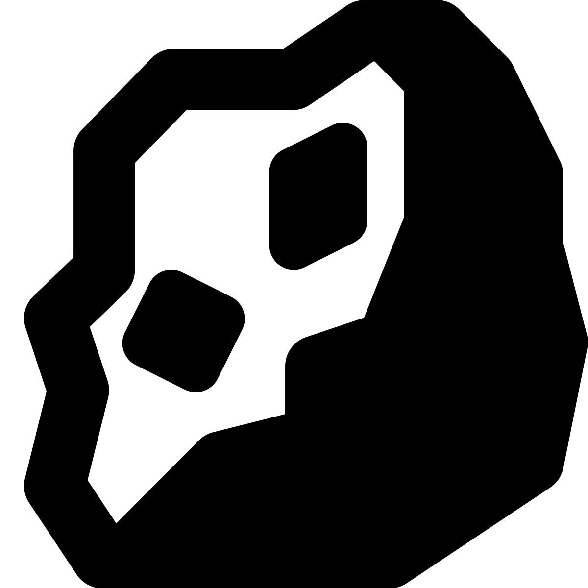 forma bold filled style 岩石 icon