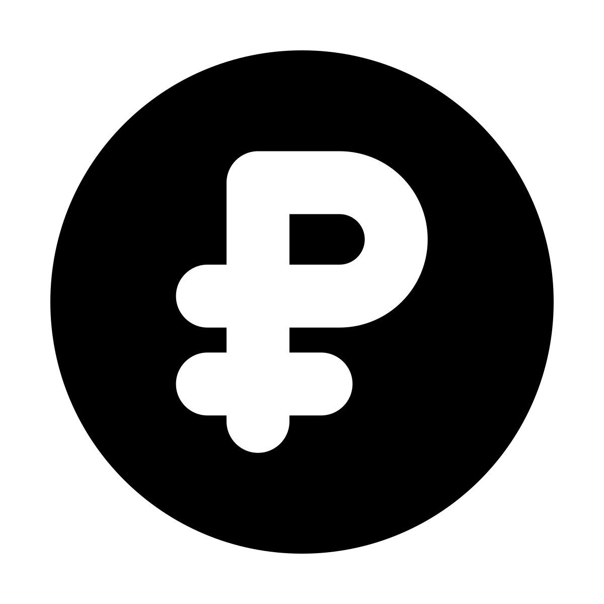 forma bold filled style rublo icon