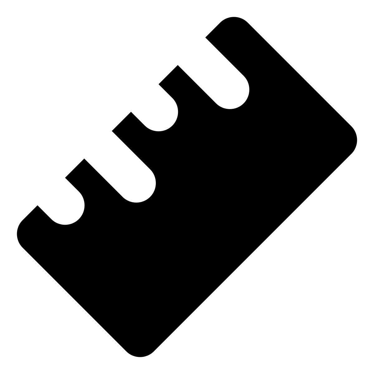 forma bold filled style ruler icon