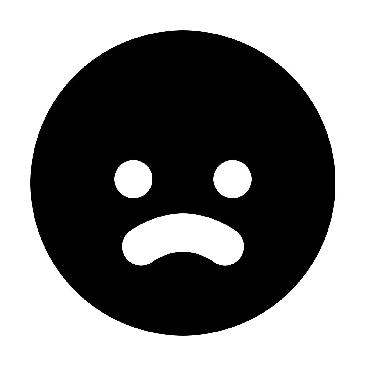 forma bold filled style triste icon