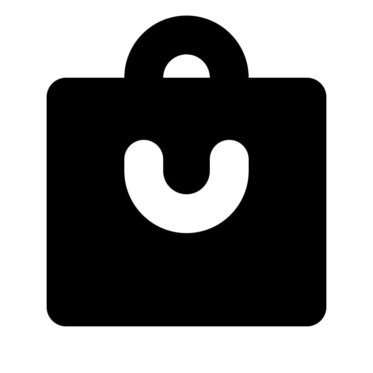 forma bold filled style bolsa de compras icon