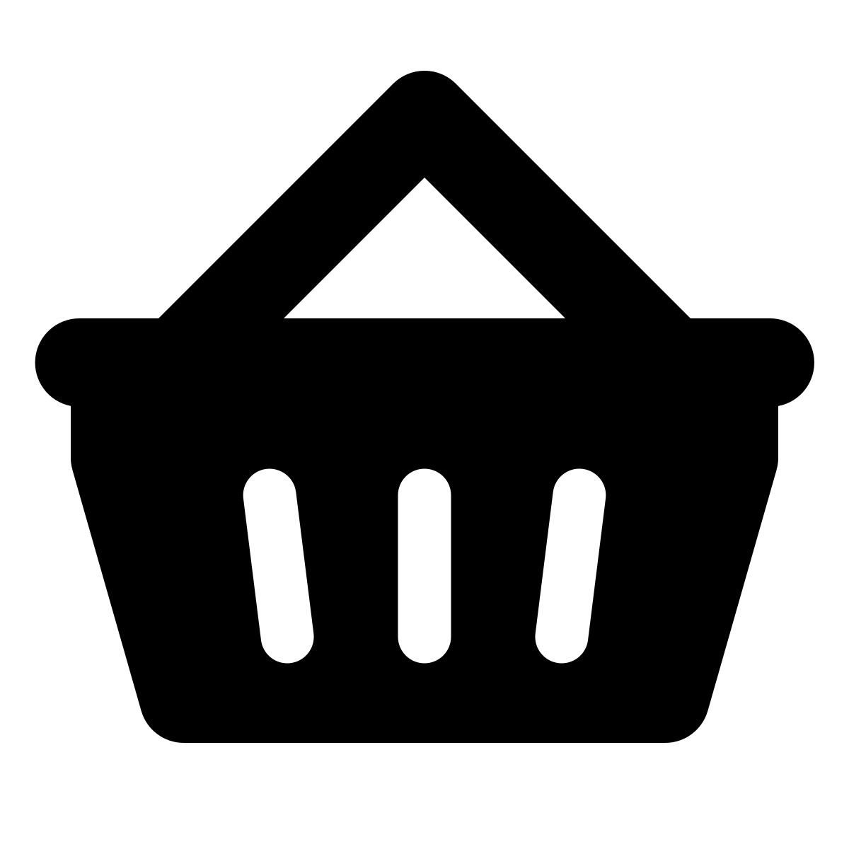 forma bold filled style cesta de la compra icon