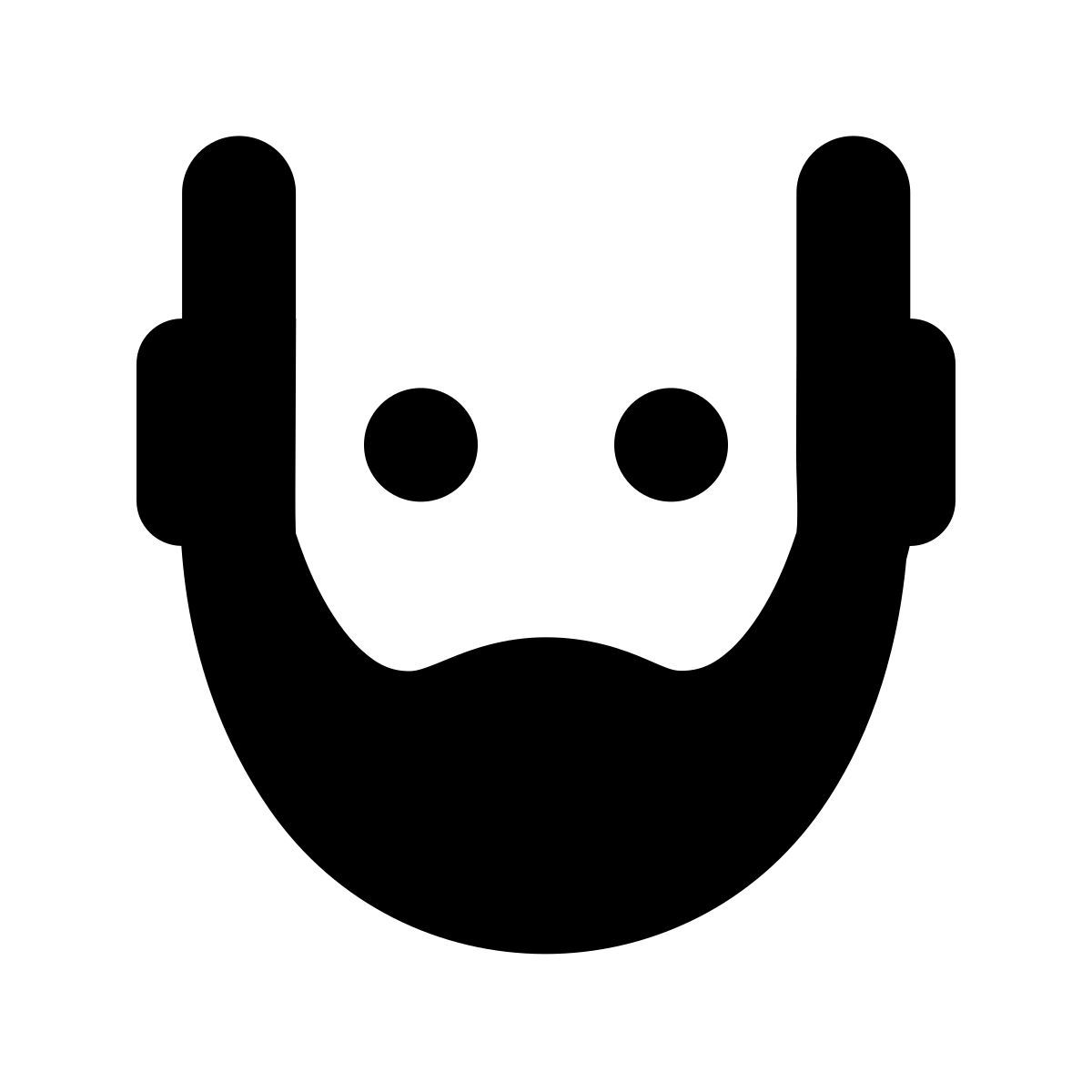 forma bold filled style barba corta icon