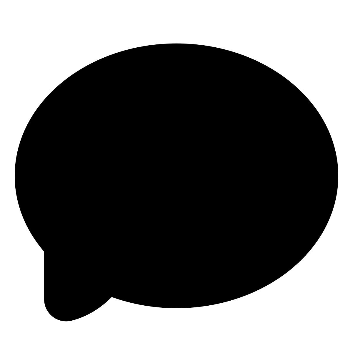 forma bold filled style burbuja de diálogo icon