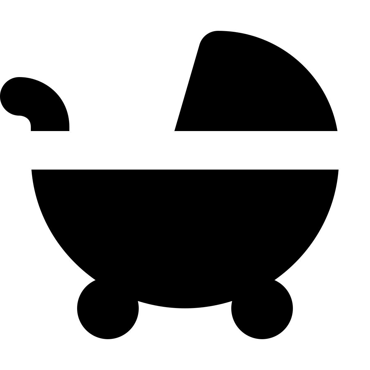 forma bold filled style coche de niño icon