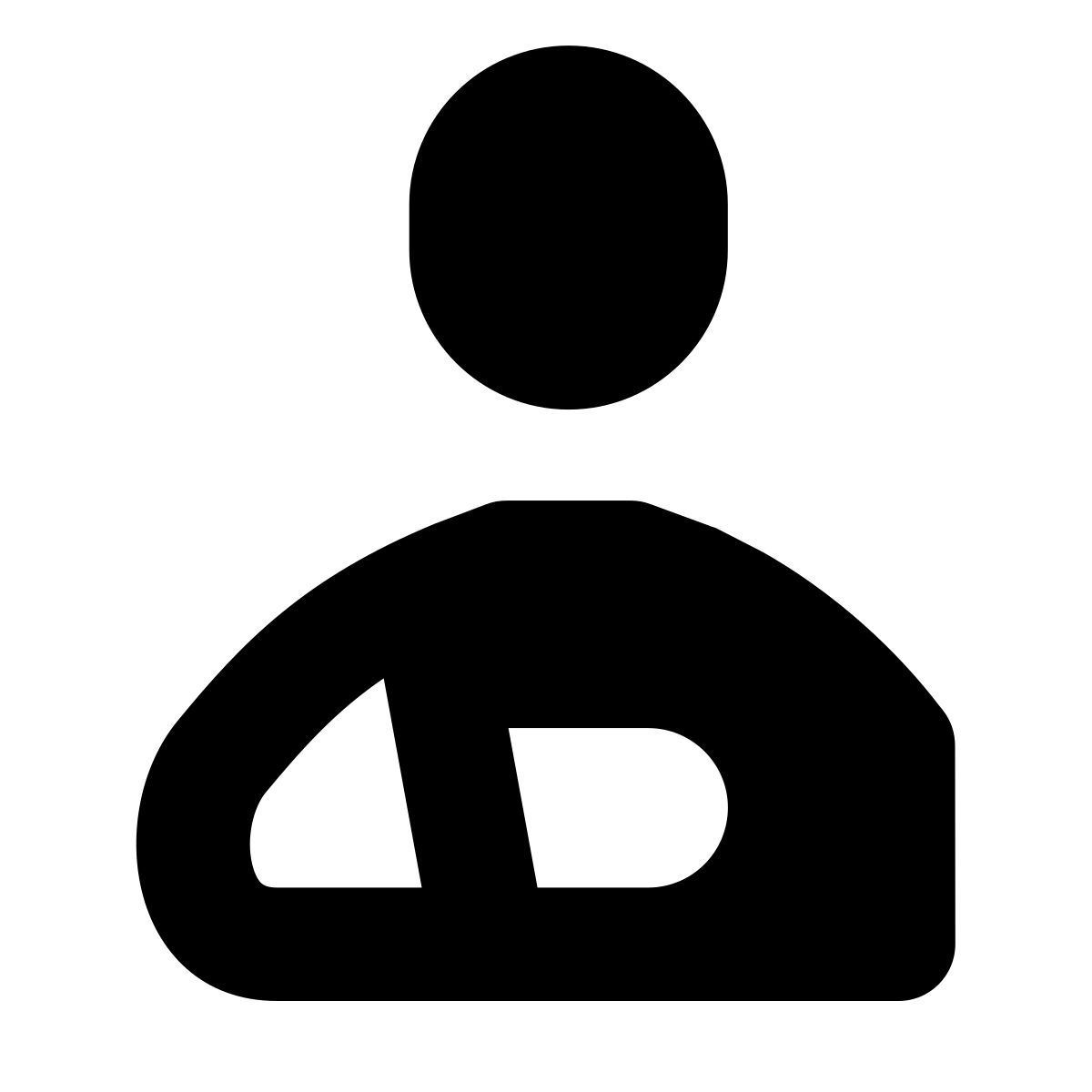 forma bold filled style bandage triangulaire icon