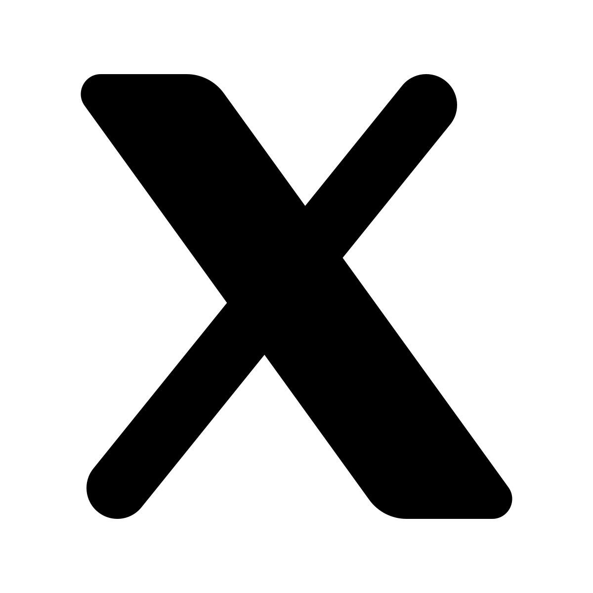 forma bold filled style twitterx icon