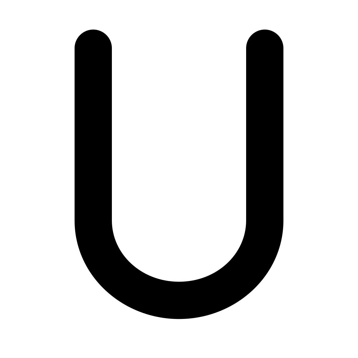 forma bold filled style u icon