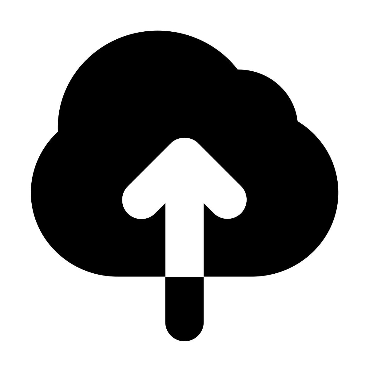 forma bold filled style upload to cloud icon