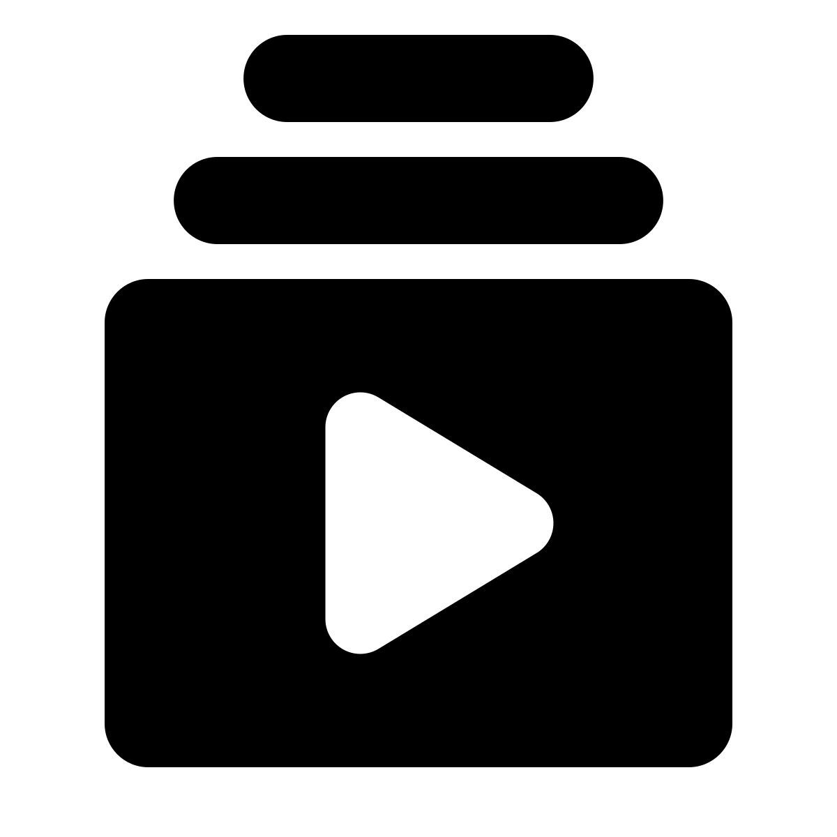 forma bold filled style liste de lecture vidéo icon