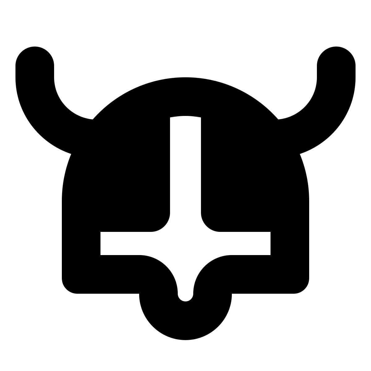 forma bold filled style elmo vichingo icon