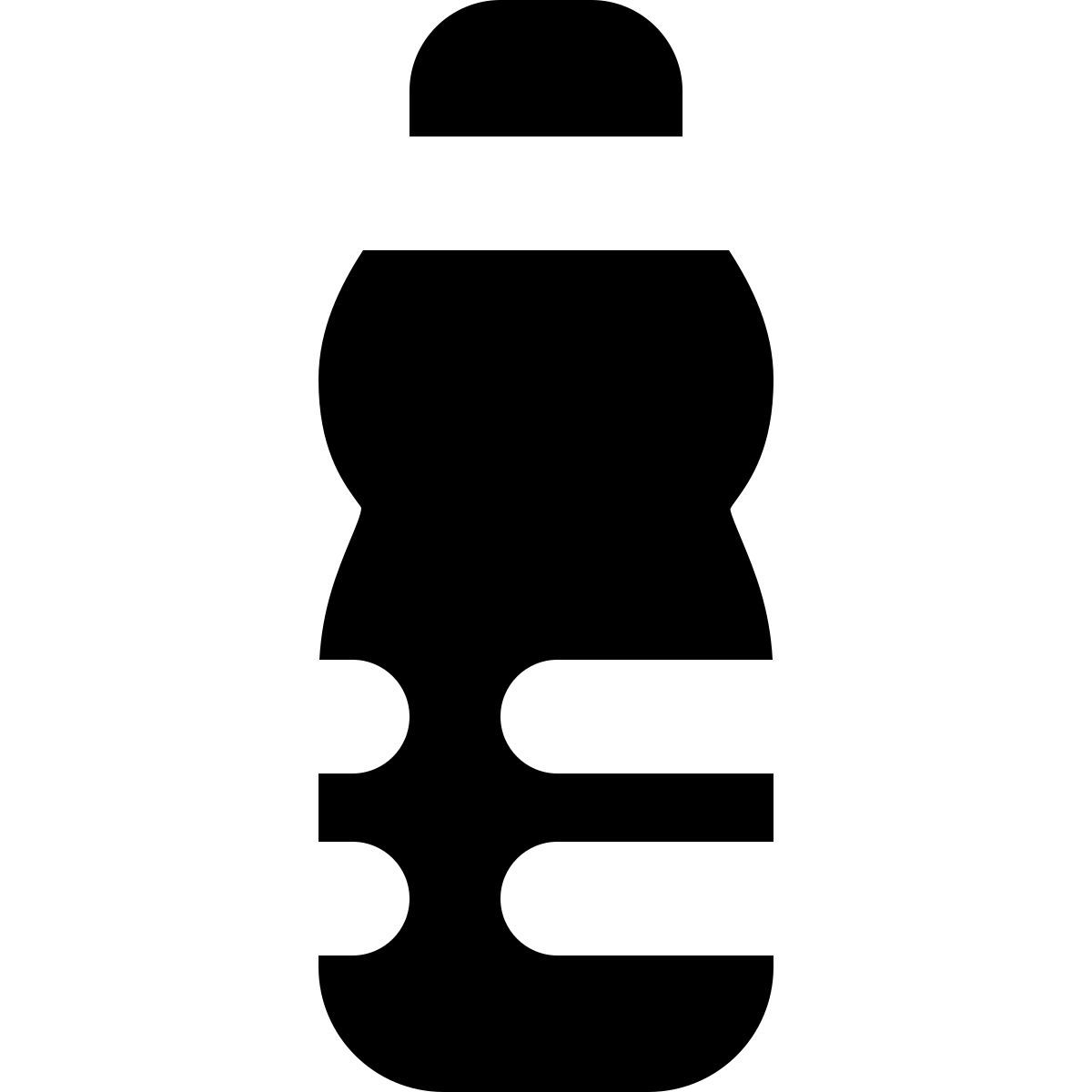 forma bold filled style water bottle icon