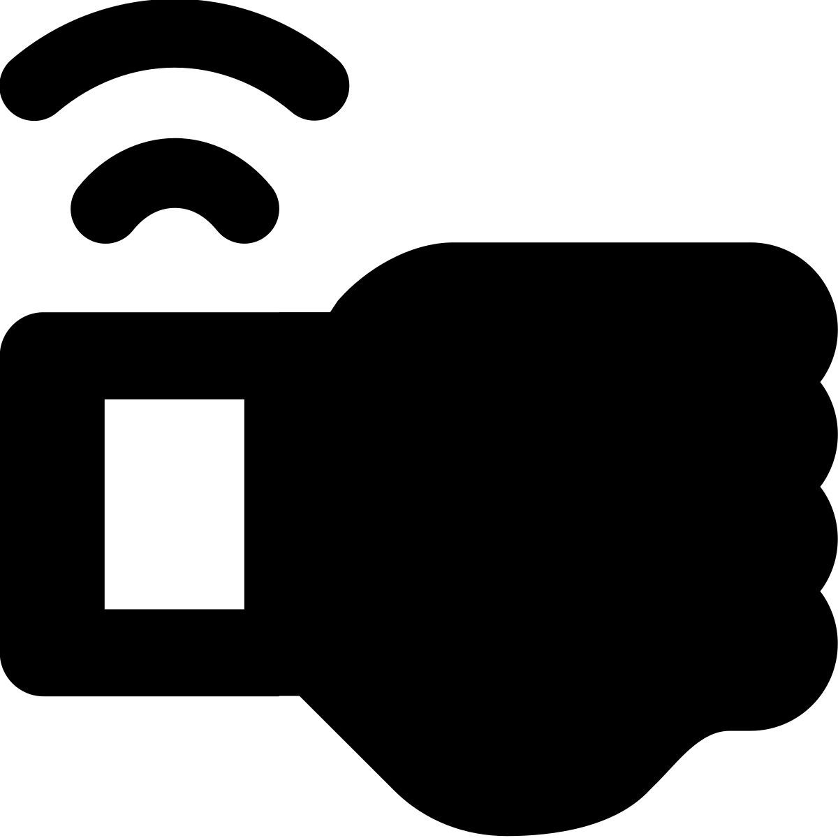 forma bold filled style tragbare technologie icon