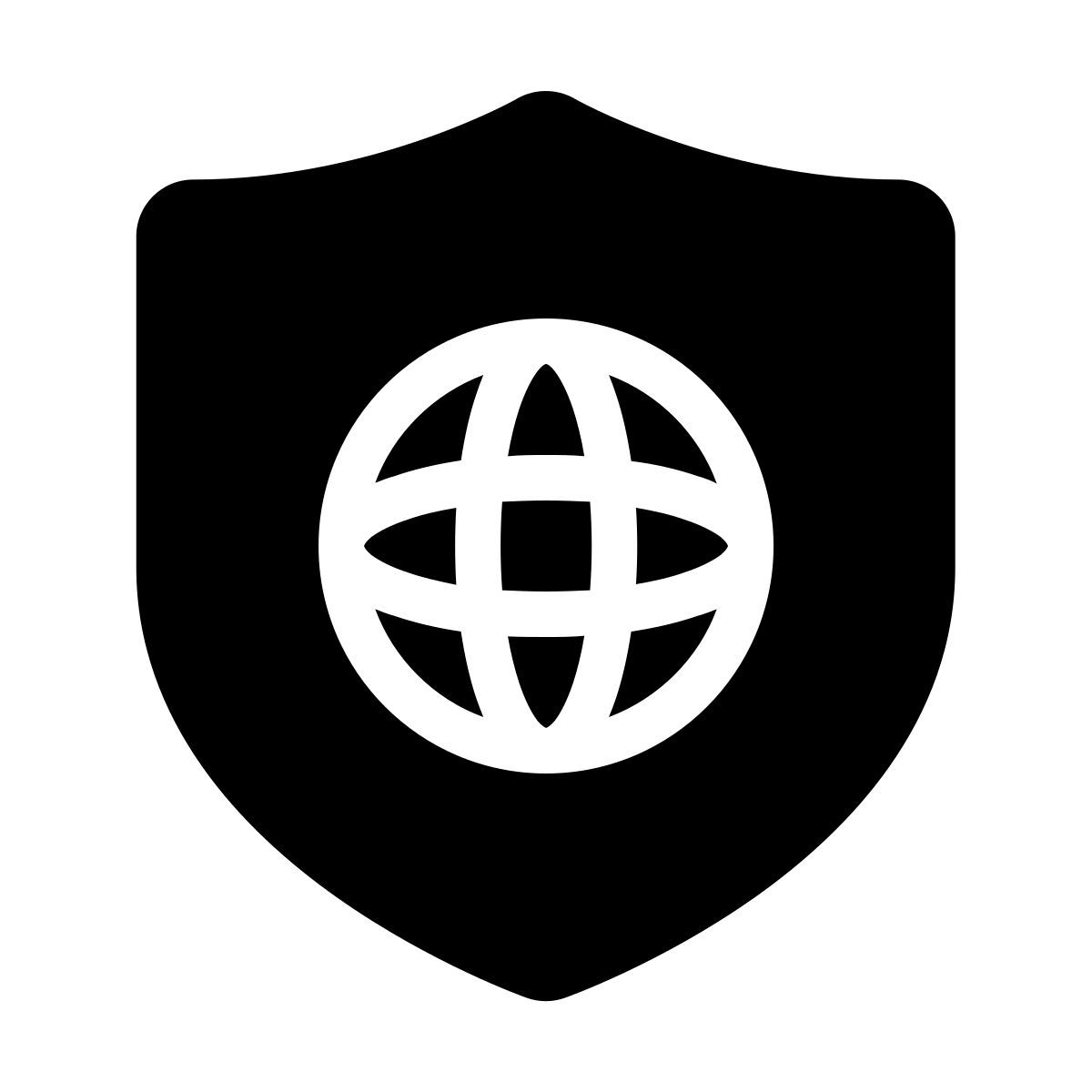 forma bold filled style web shield icon