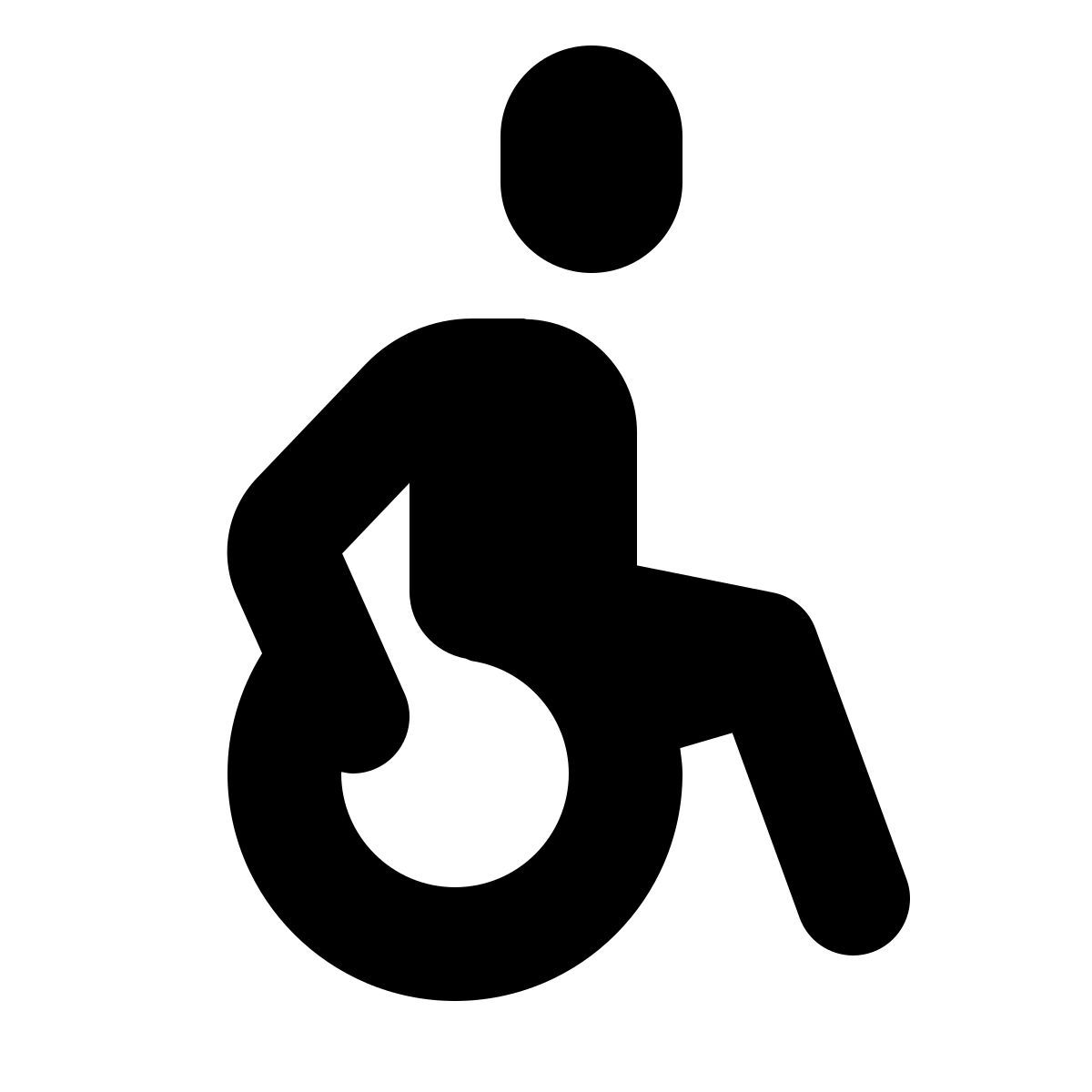 forma bold filled style rollstuhl icon