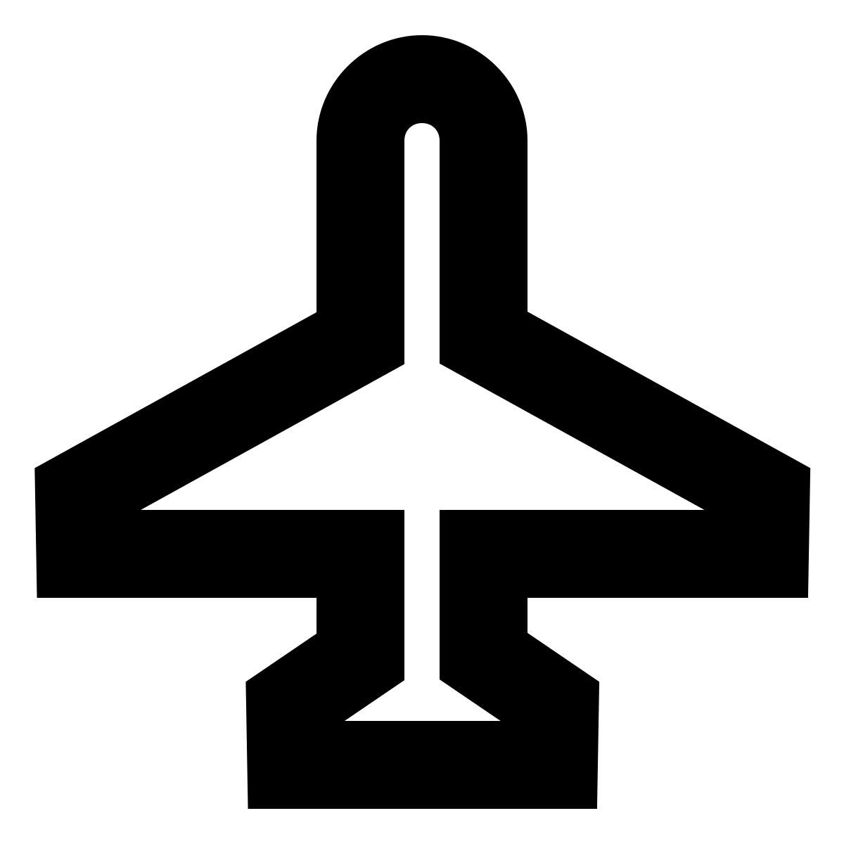 forma bold sharp style aéroport icon