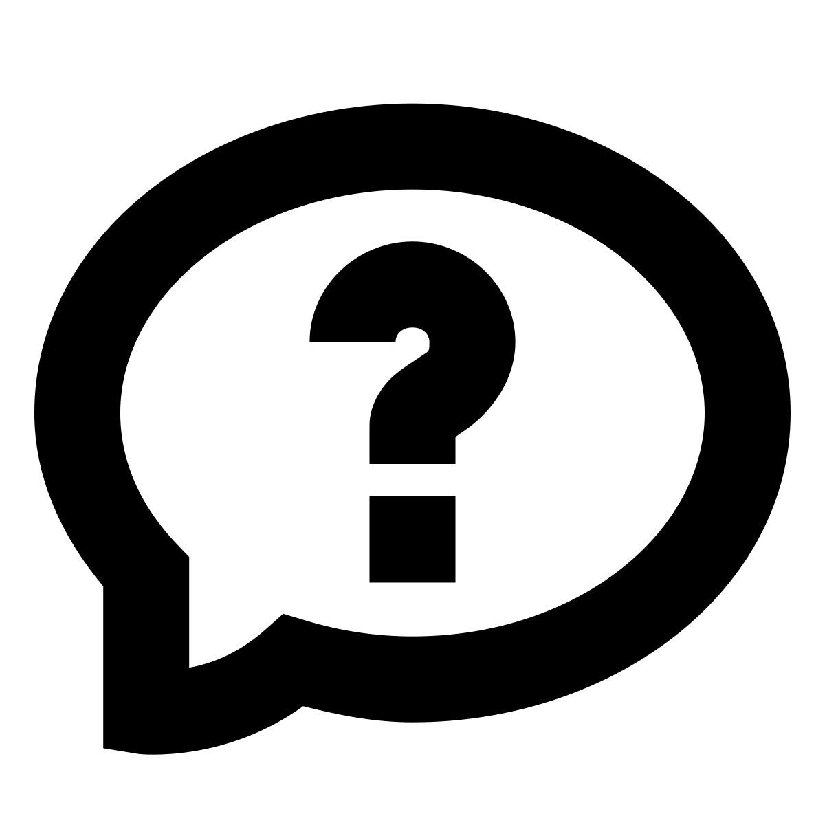 forma bold sharp style frage stellen icon