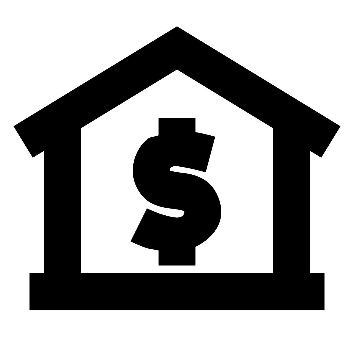 forma bold sharp style bankgebäude icon