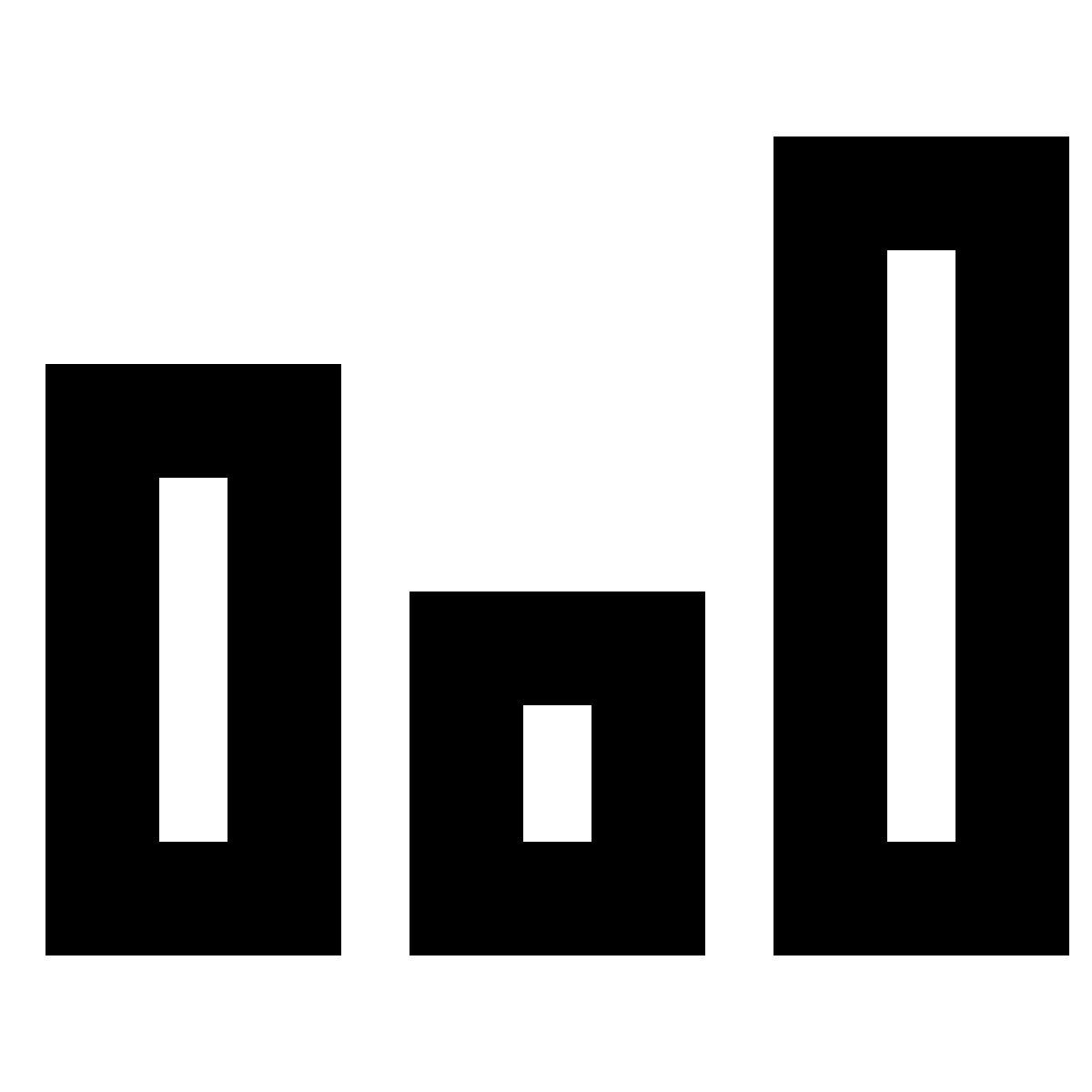 forma bold sharp style gráfico de barras icon