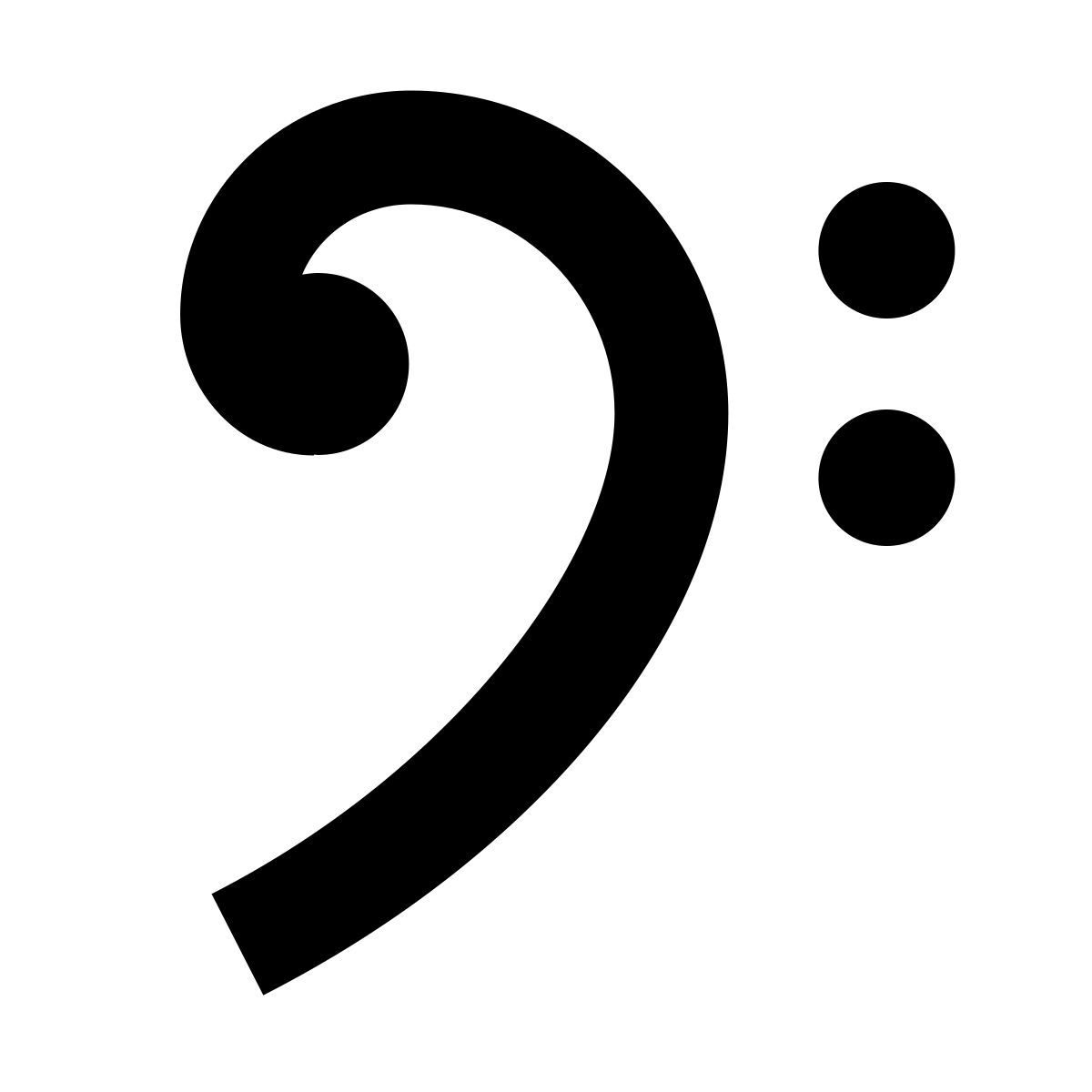 forma bold sharp style clave de fa icon