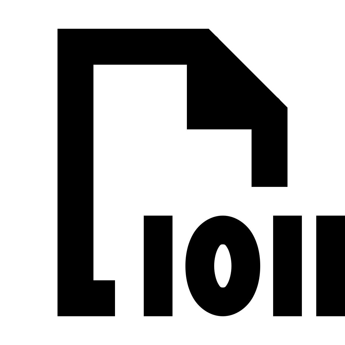 forma bold sharp style binary file icon
