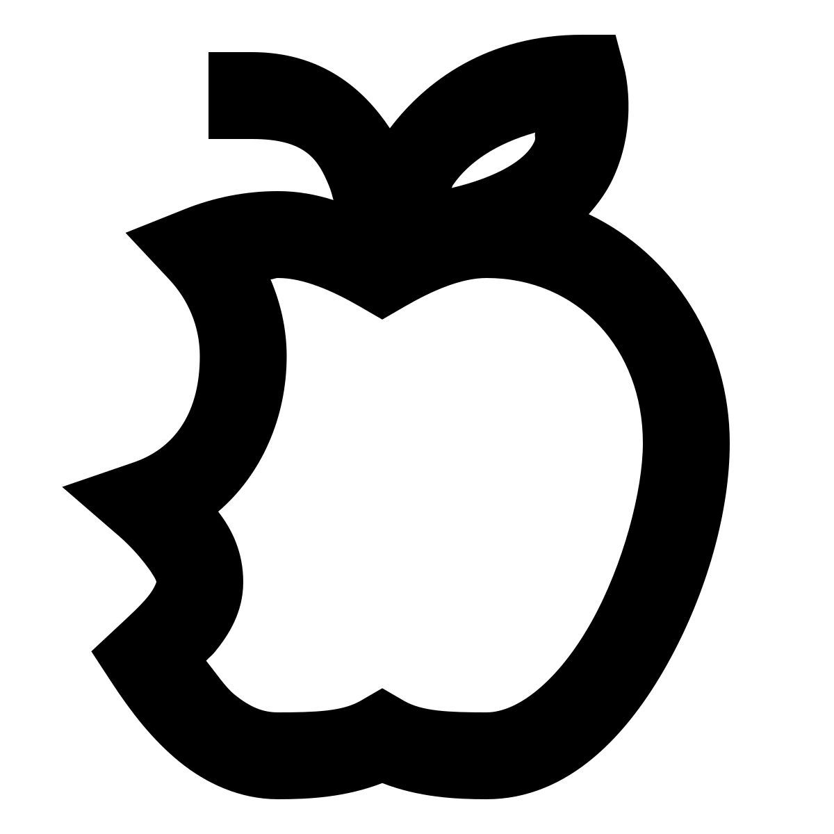 forma bold sharp style manzana mordida icon