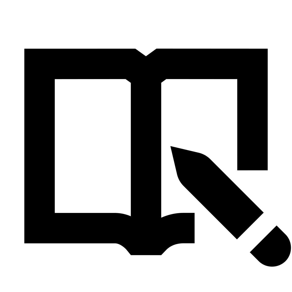 forma bold sharp style 书本和铅笔 icon