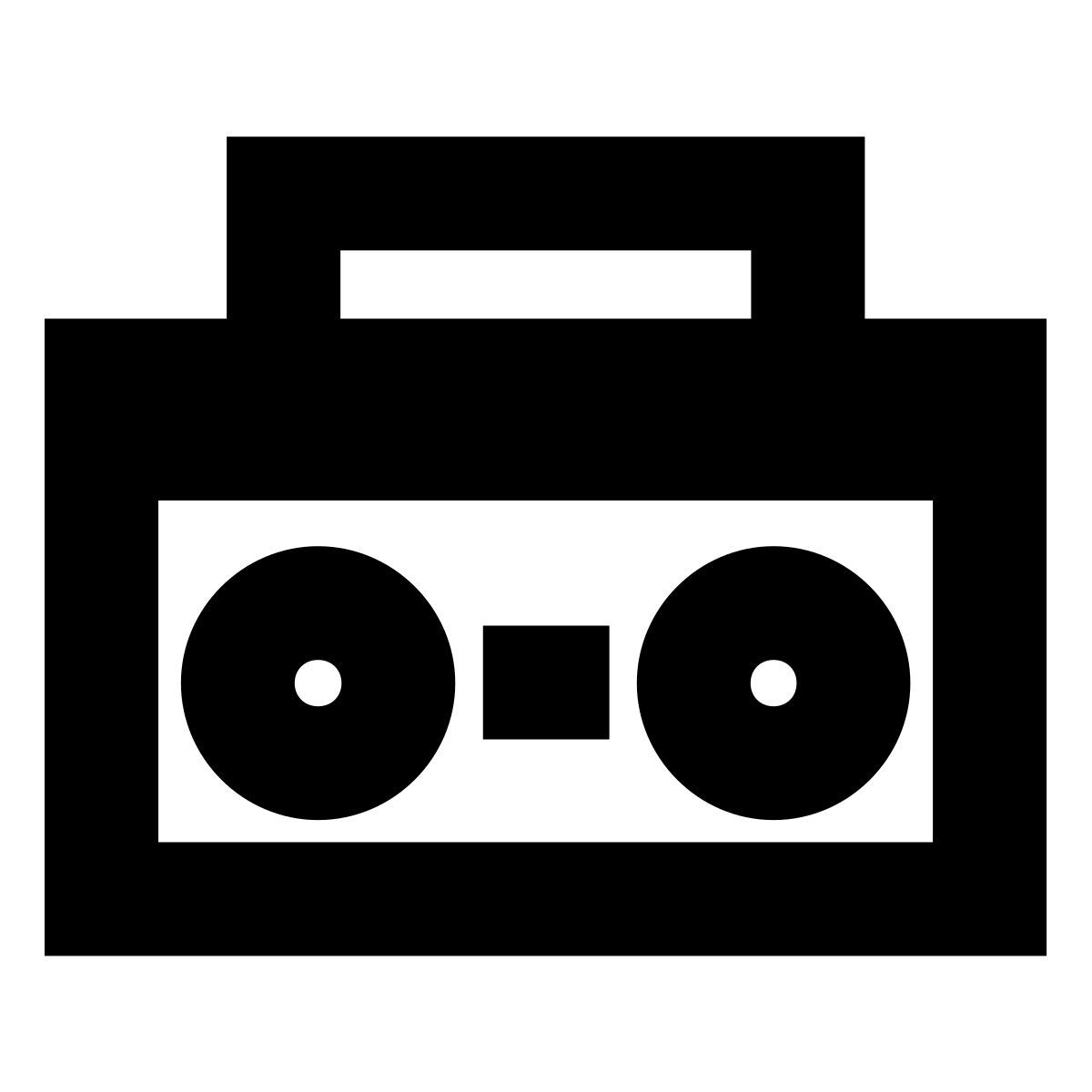 forma bold sharp style boombox icon