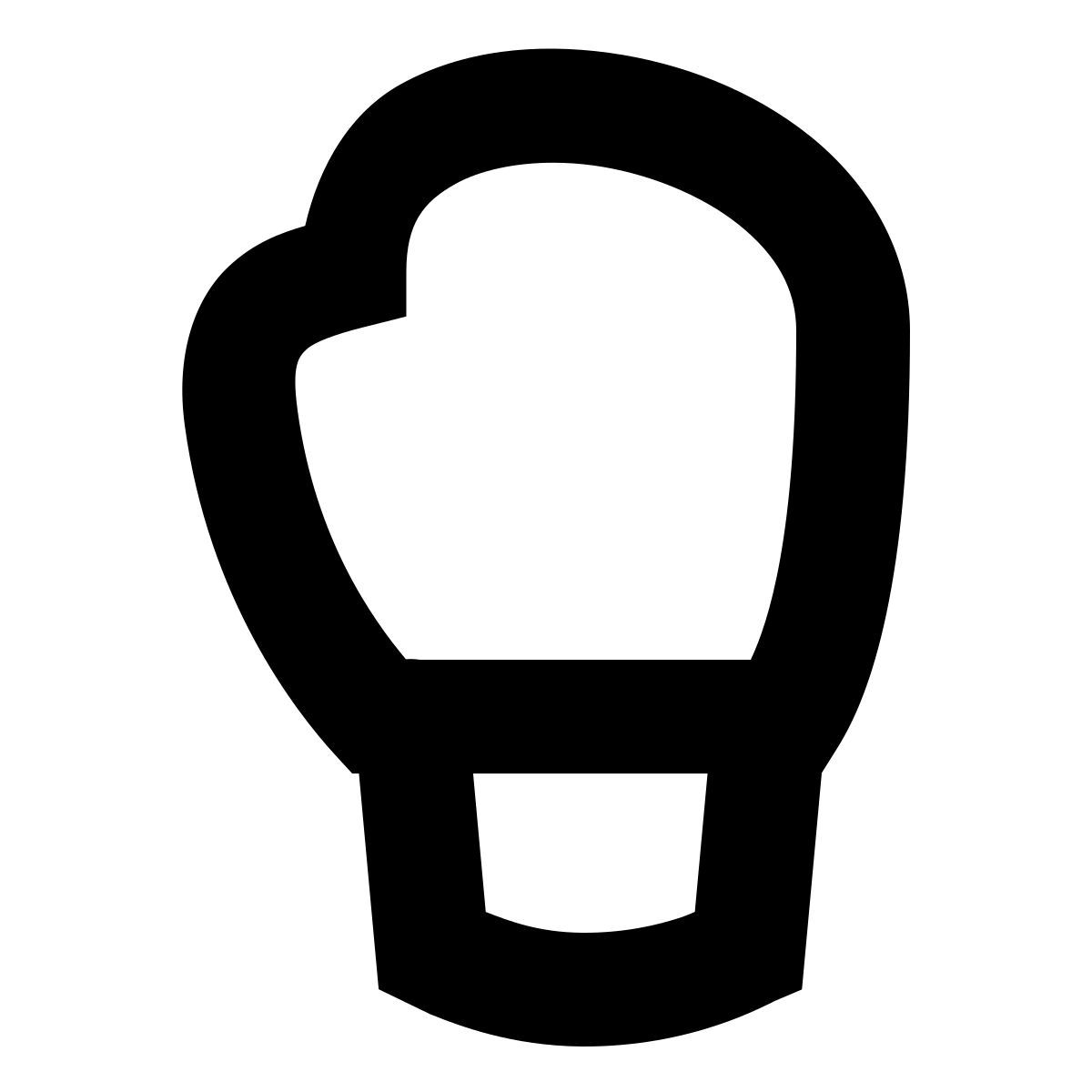 forma bold sharp style boxing glove icon