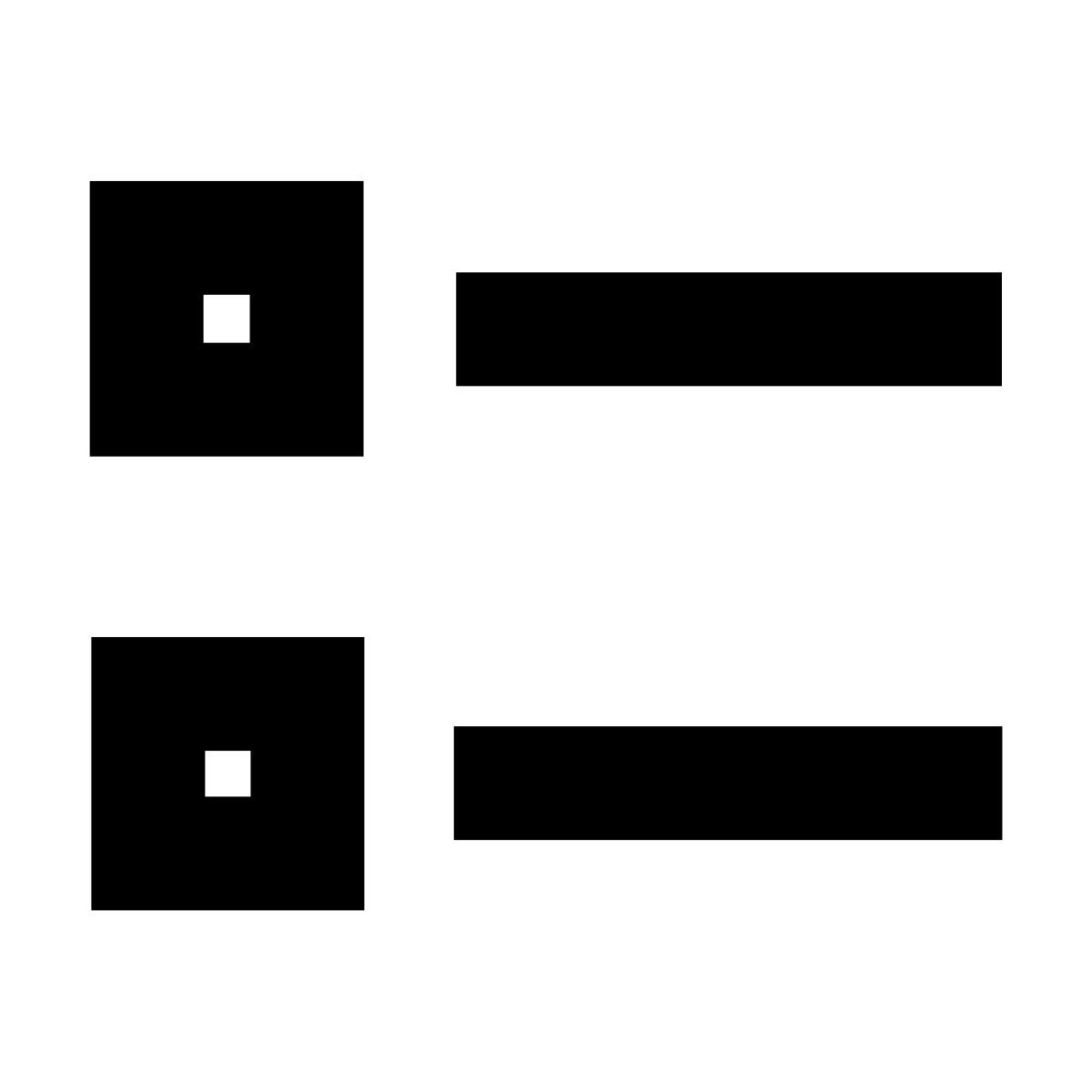 forma bold sharp style kontroll liste icon