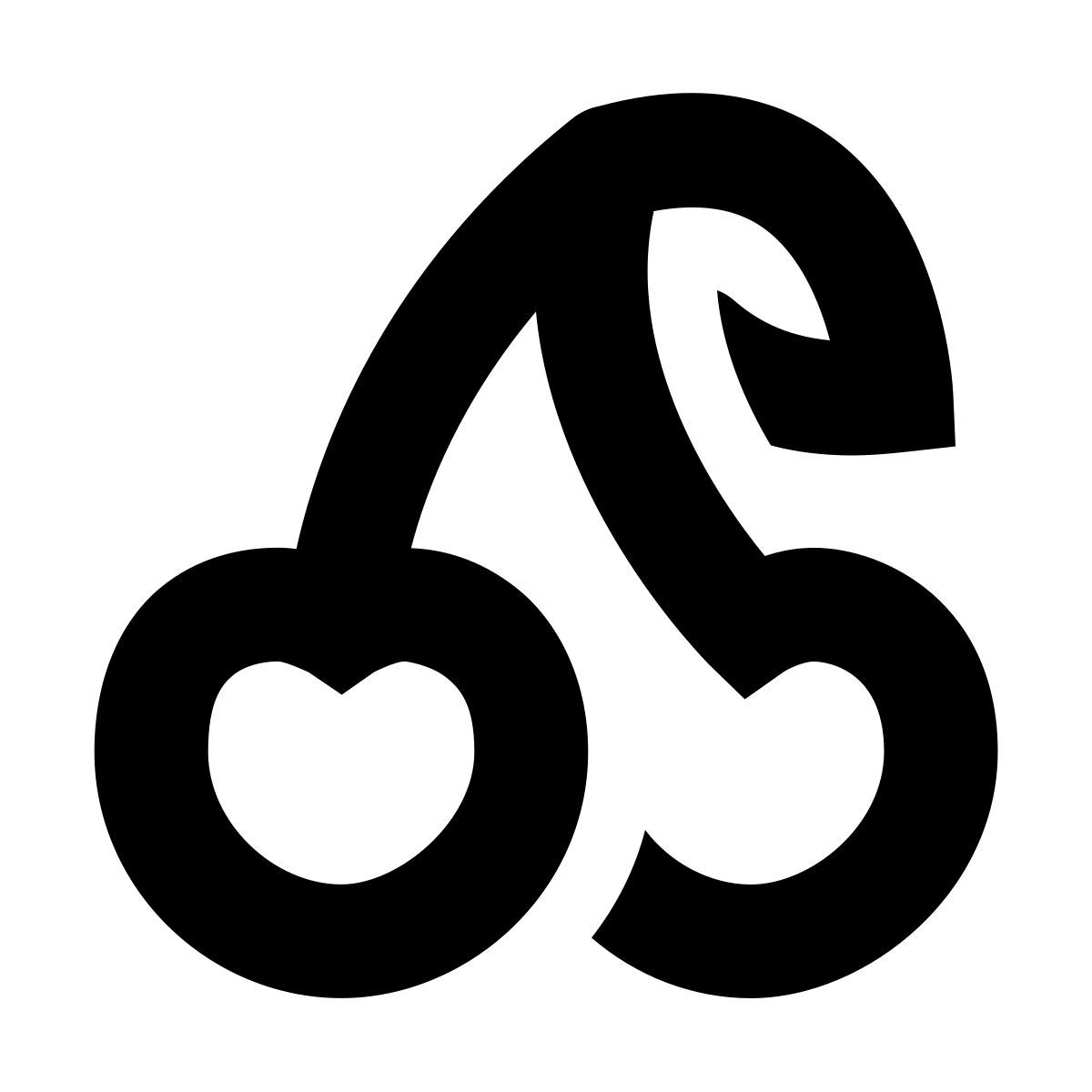 forma bold sharp style ciliegia icon