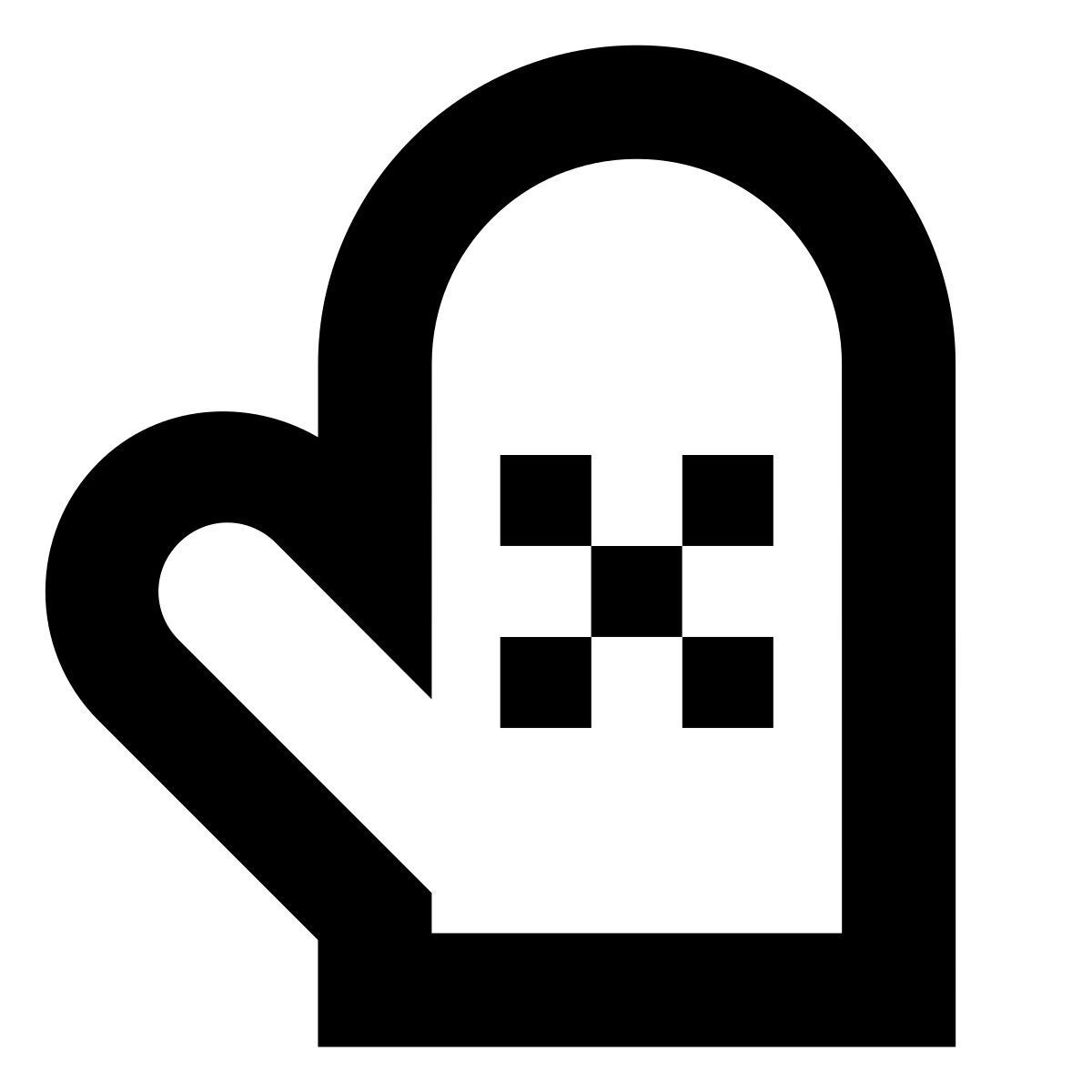 forma bold sharp style moufle de noël icon