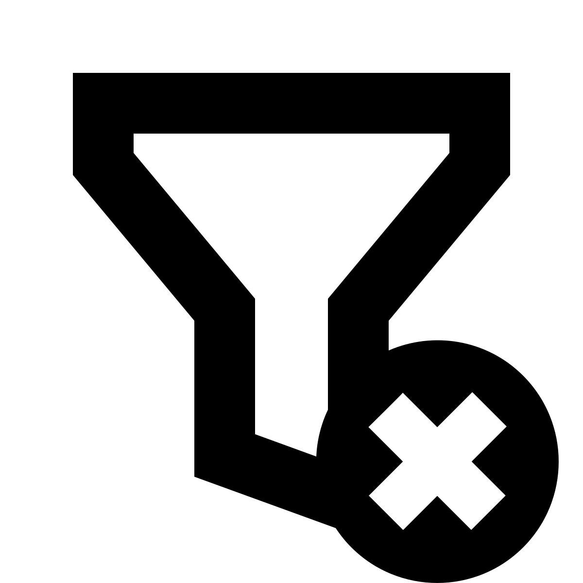 forma bold sharp style filter löschen icon