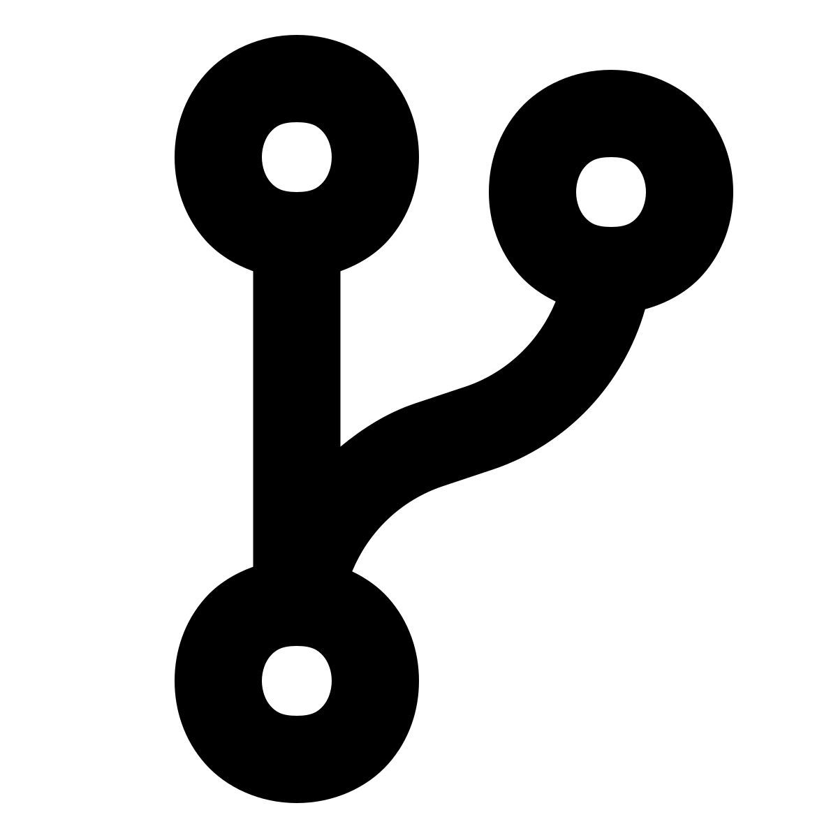 forma bold sharp style fork del codice icon