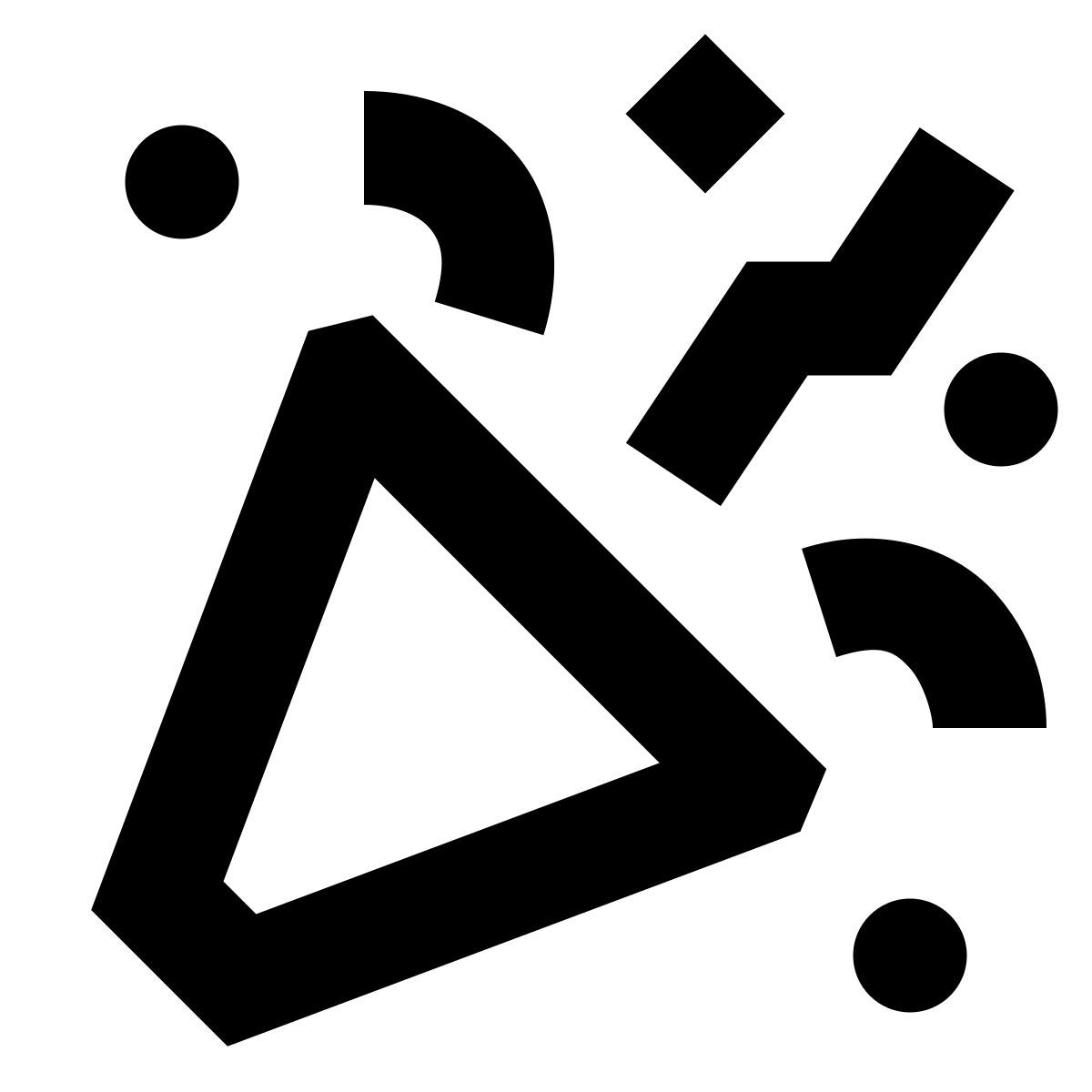 forma bold sharp style confeti icon