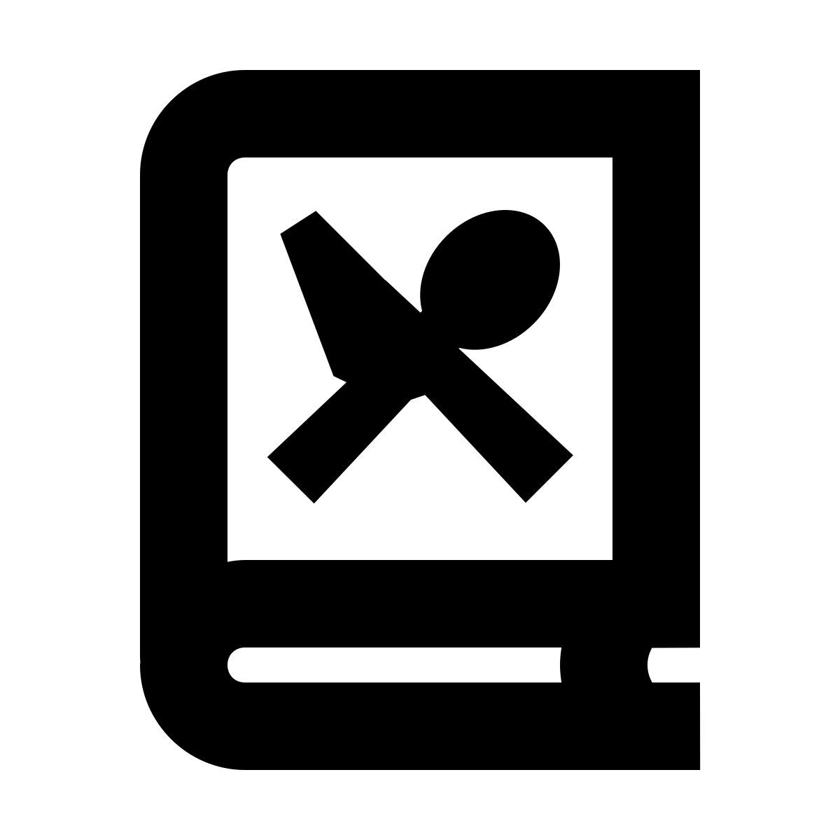 forma bold sharp style libro de cocina icon