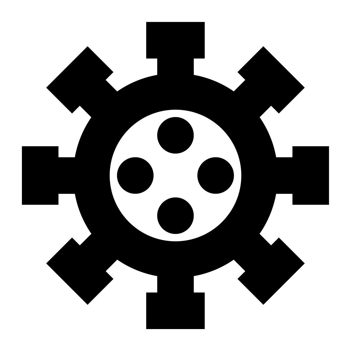 forma bold sharp style coronavirus icon