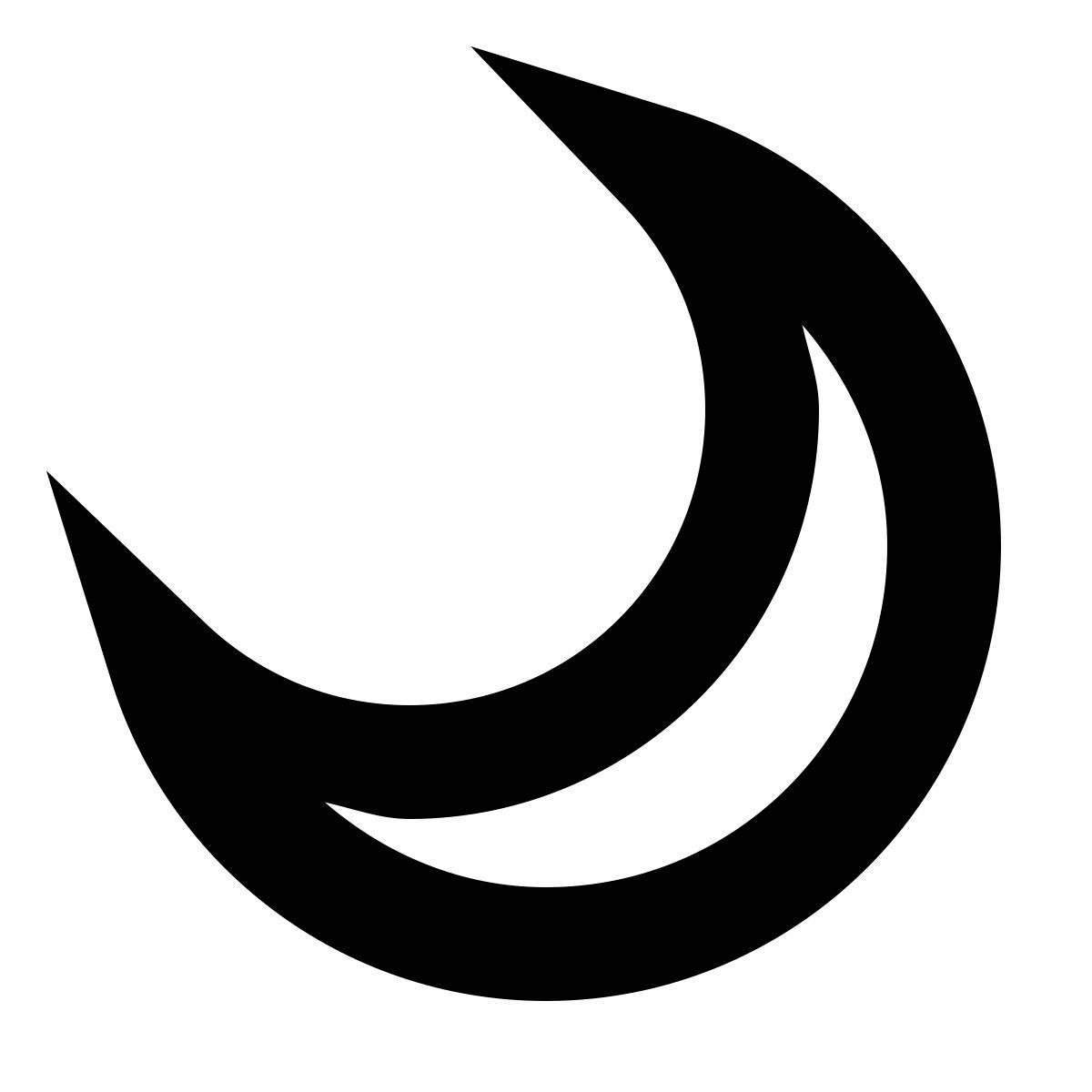 forma bold sharp style crescent icon
