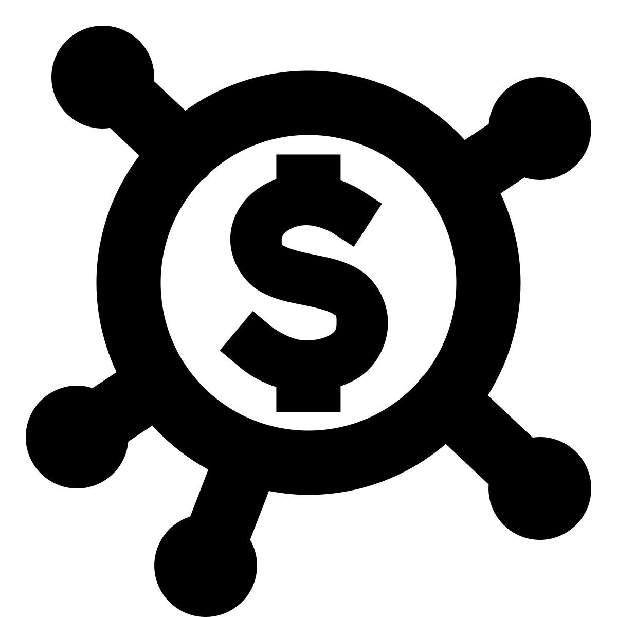 forma bold sharp style finanziamento collettivo icon