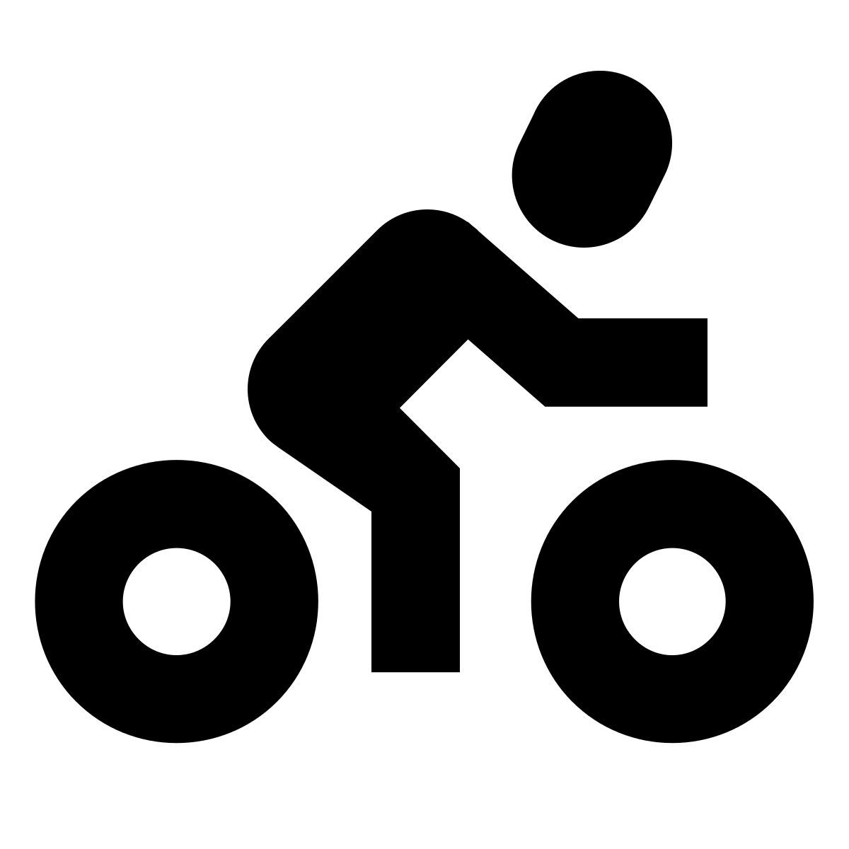 forma bold sharp style radfahren auf straße icon