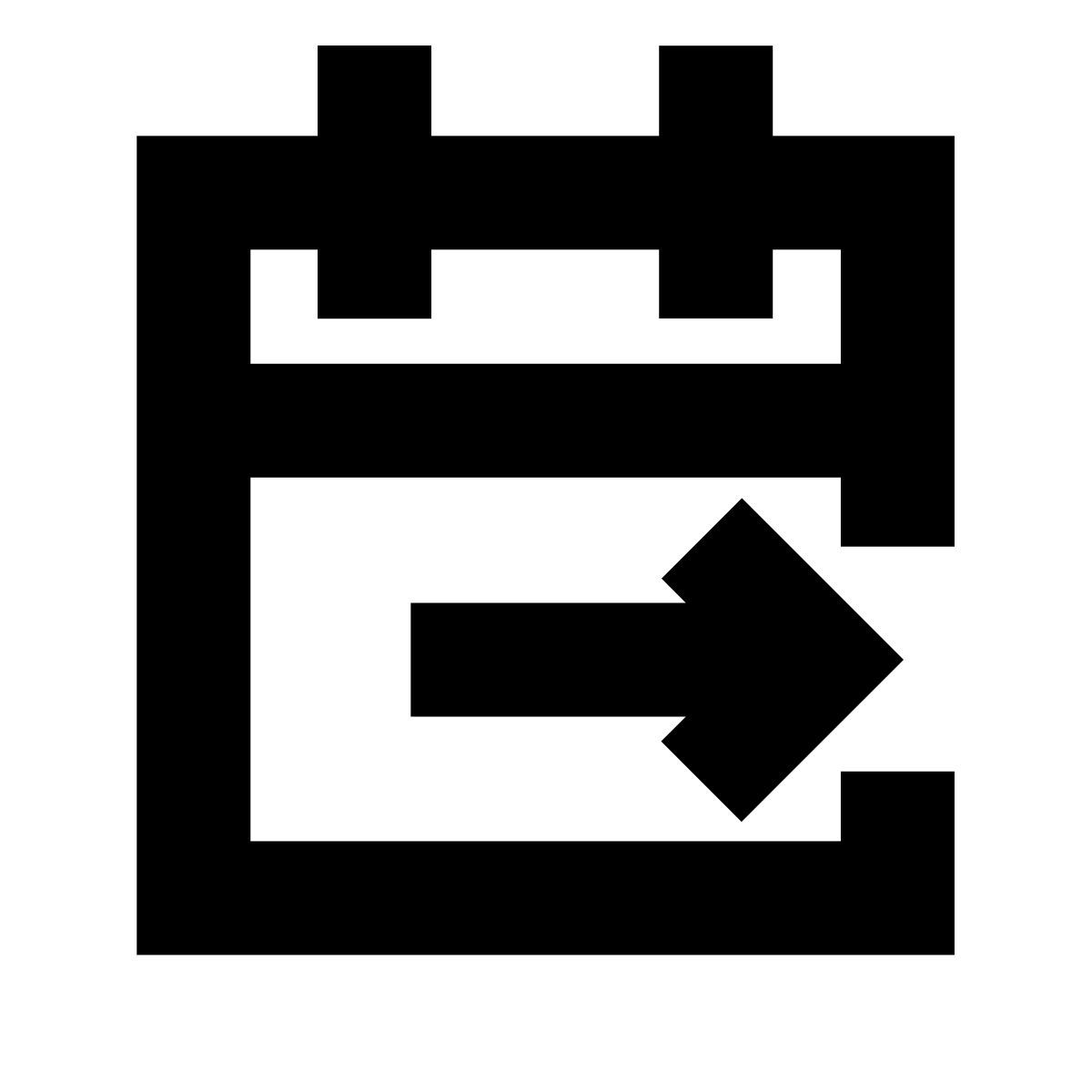 forma bold sharp style fecha desde icon